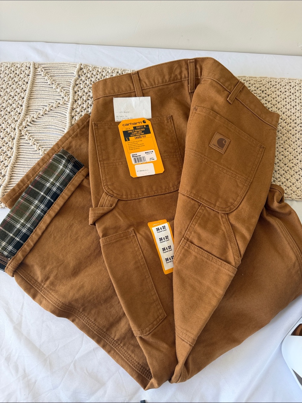 Carhartt Men’s Brown Duck Cargo Pants - Tan Workwear